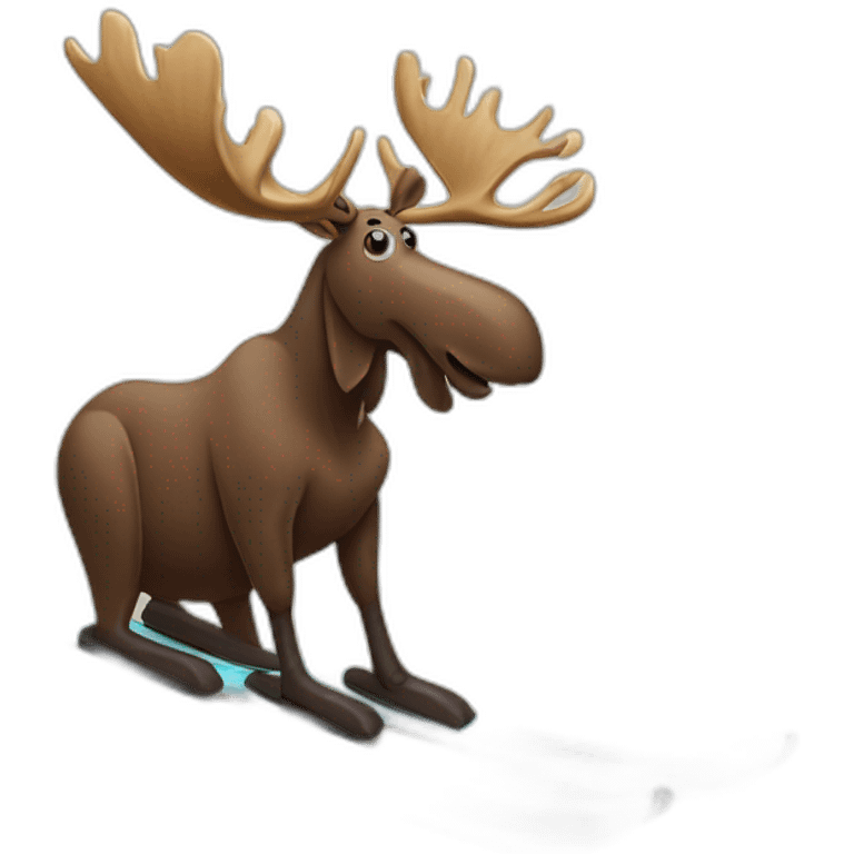 Moose on skis emoji