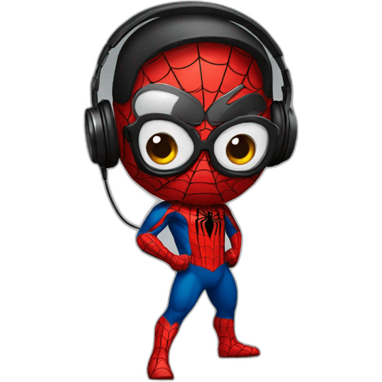 Spiderman dj emoji