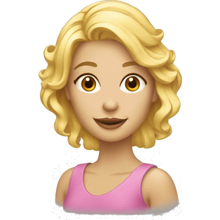 vrouw blond haar emoji