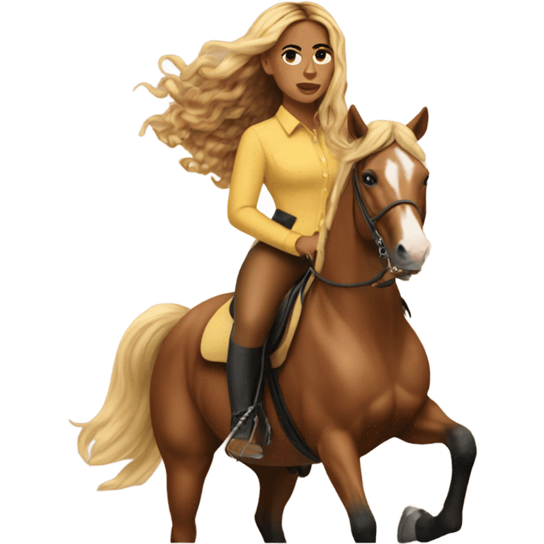 Me as Beyoncé on a horse emoji