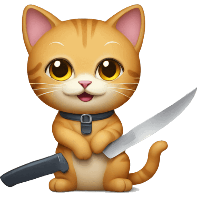 cat with knife emoji