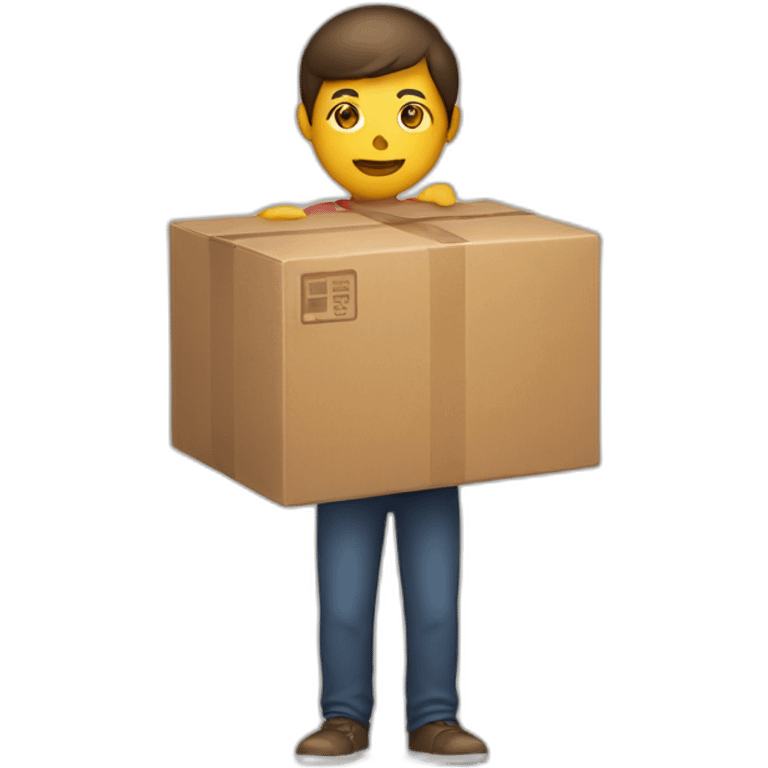 A person with a box in hands emoji