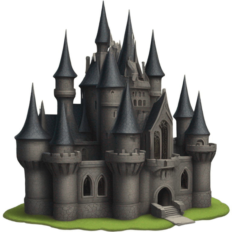 gothic castle in black emoji