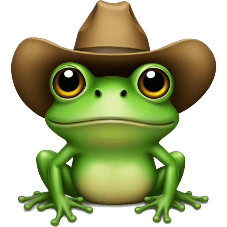 Frog with a cowboys hat emoji