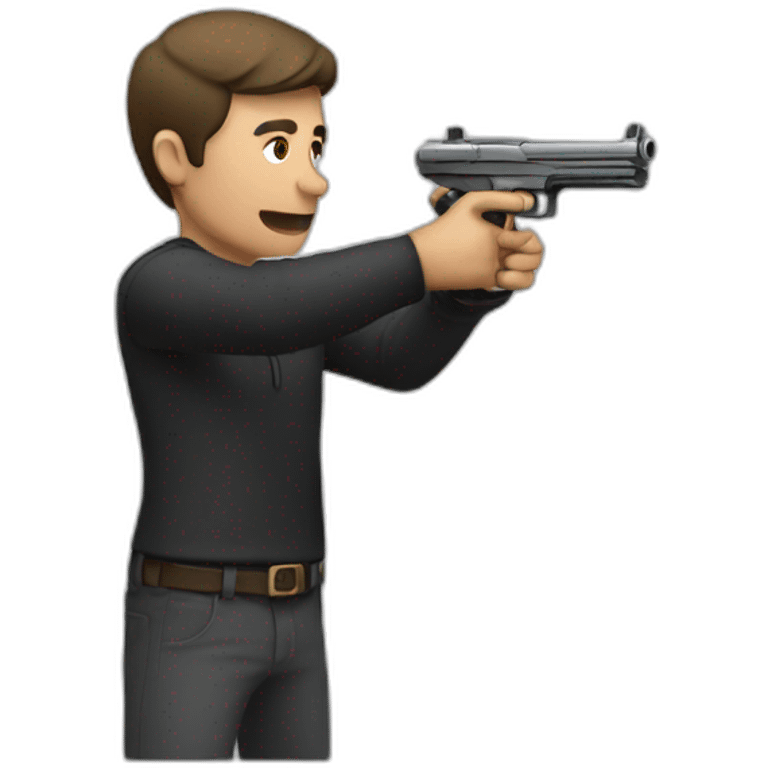 man shooting a gun emoji