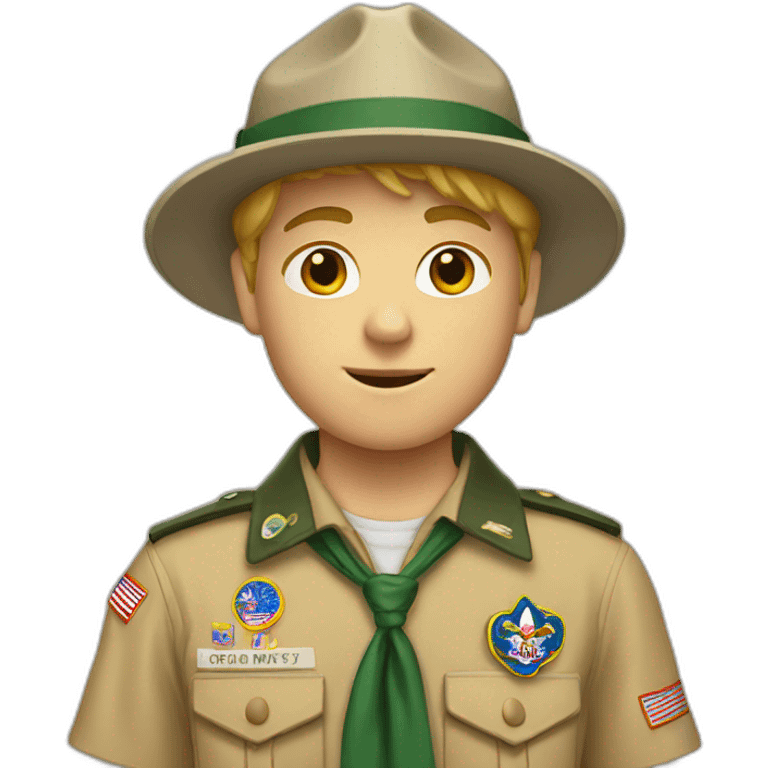 White boy scout emoji