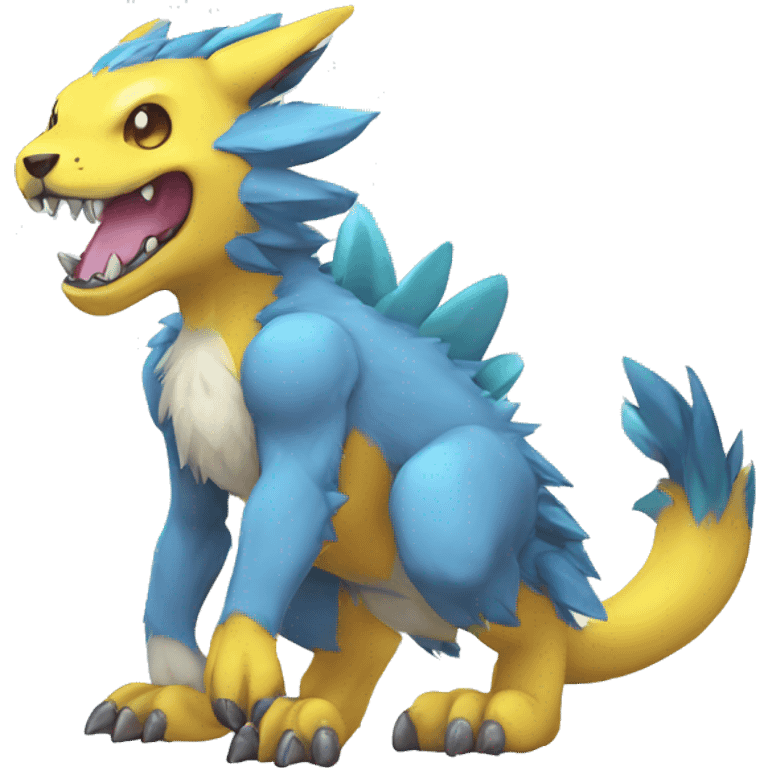 Kawaii cool Digimon-Fakemon-animal full body emoji