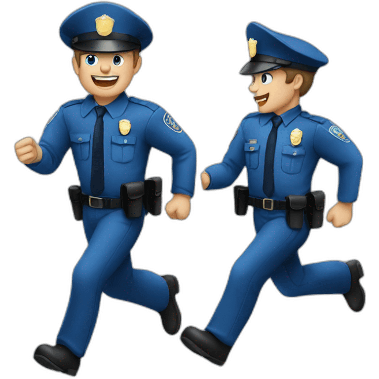 Blue Police run emoji