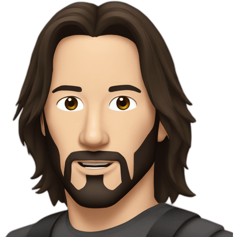 Keanu reeves with long hair and stubble emoji