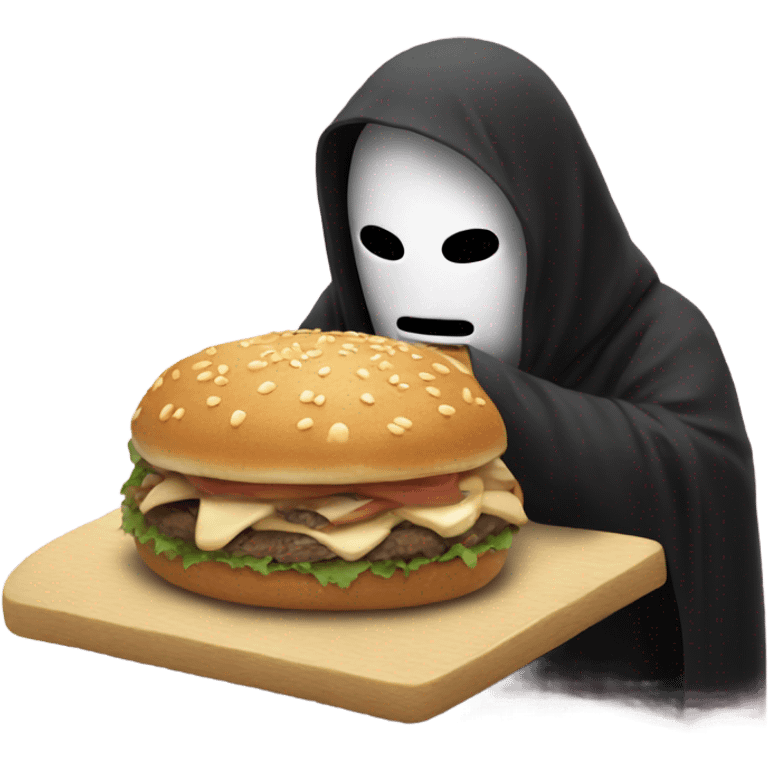 No face eating food emoji