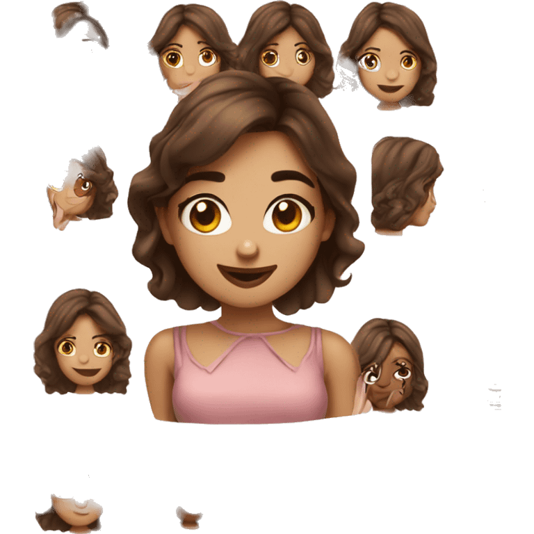 Flirting girl blush brunette emoji