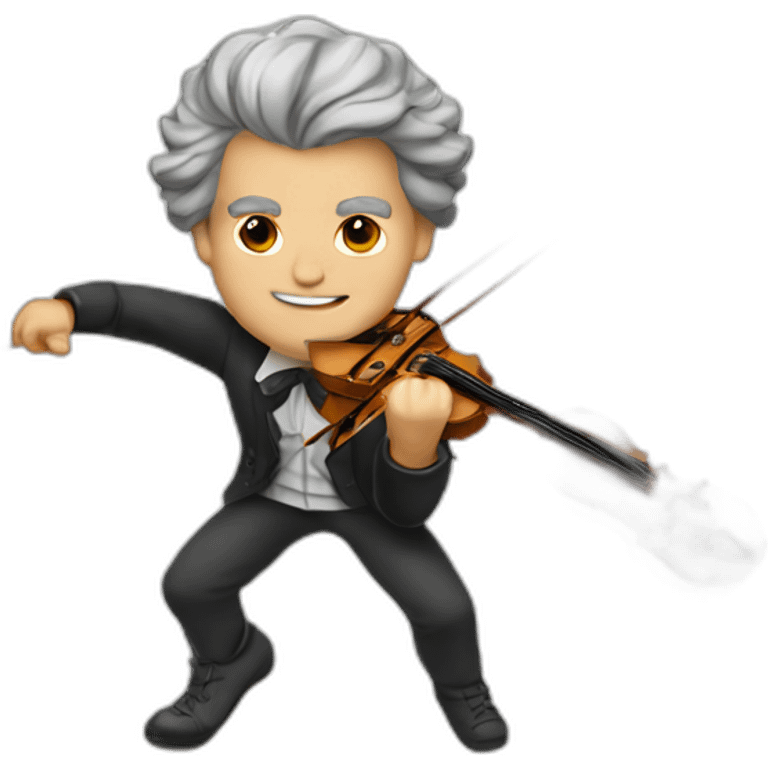 beethoven playing soccer with a violin emoji