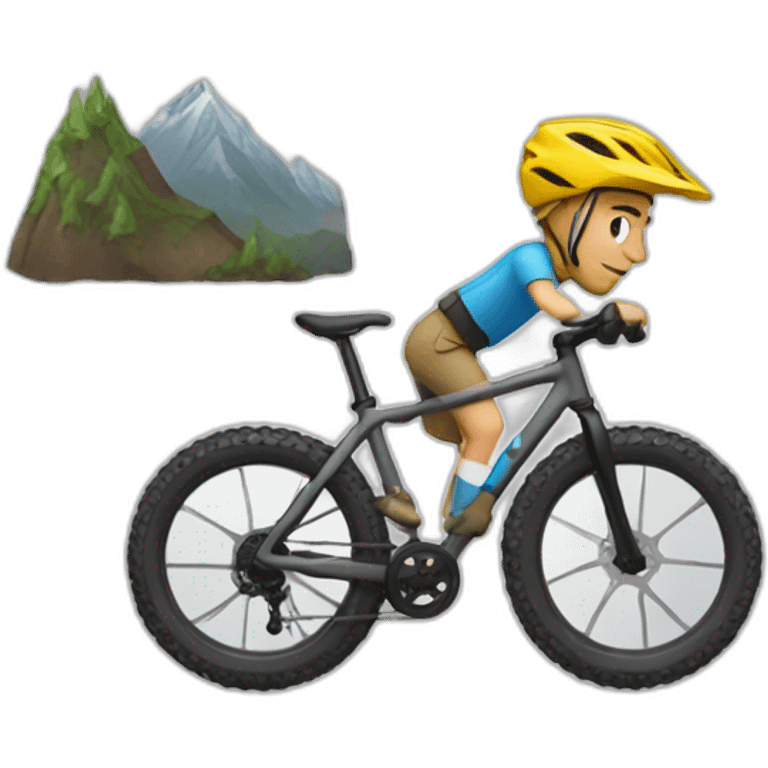 guy who'd rather be mountain biking emoji