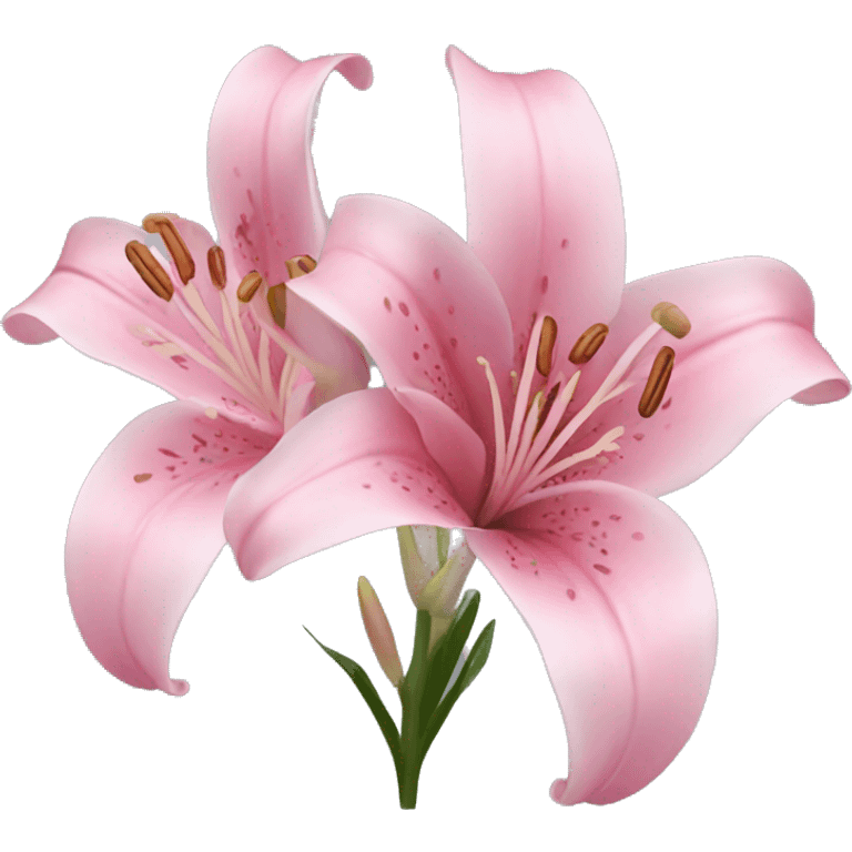 Pink lilies  emoji