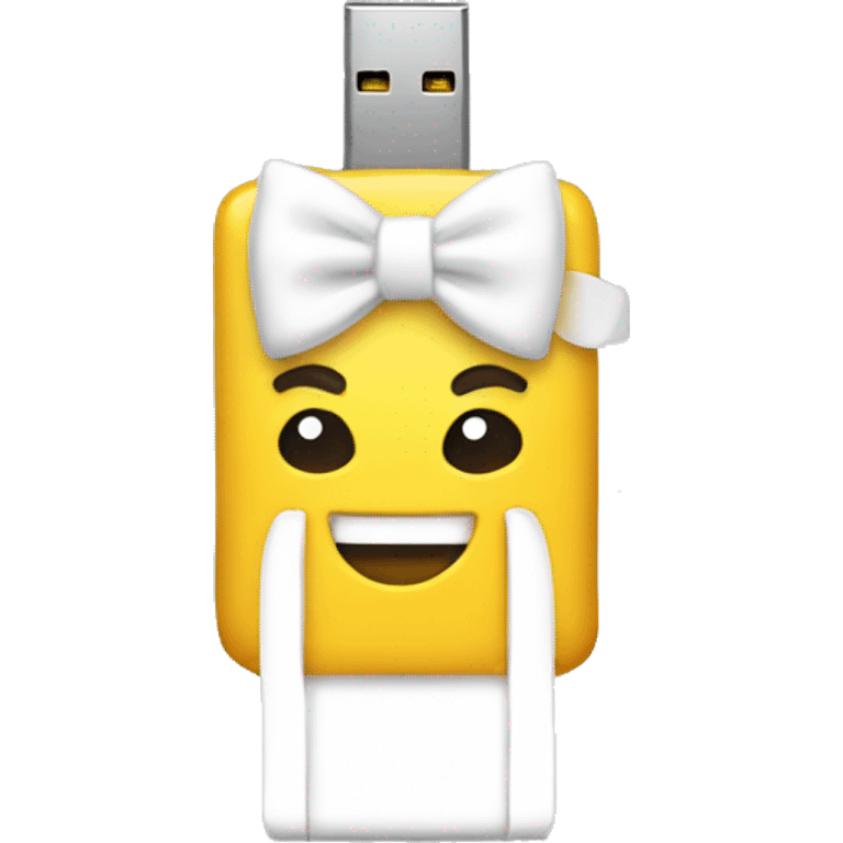 pendrive with small white bow emoji