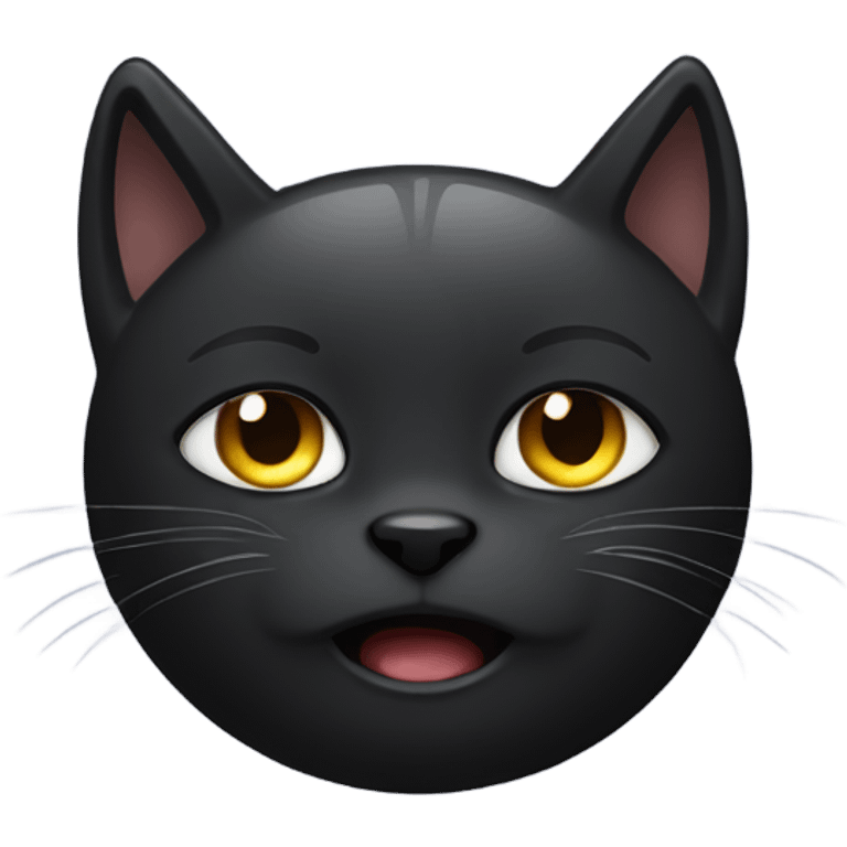 crying black cat emoji