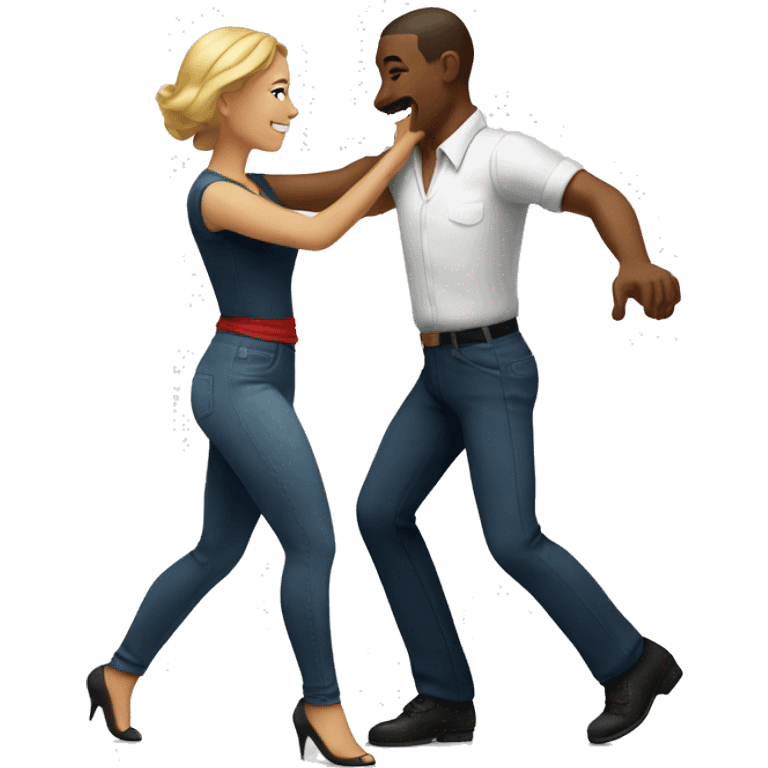 White couple dancing salsa emoji