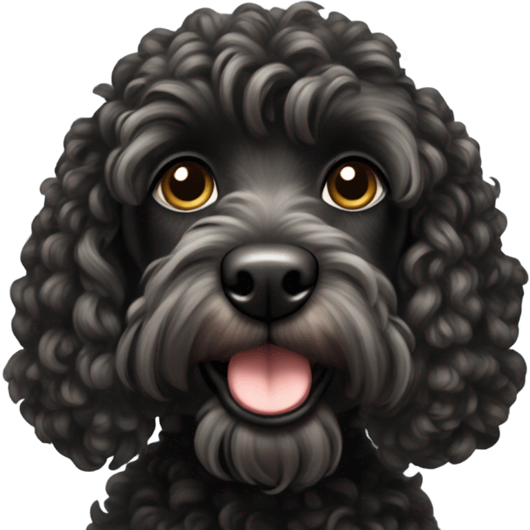 Black Cockapoo  emoji