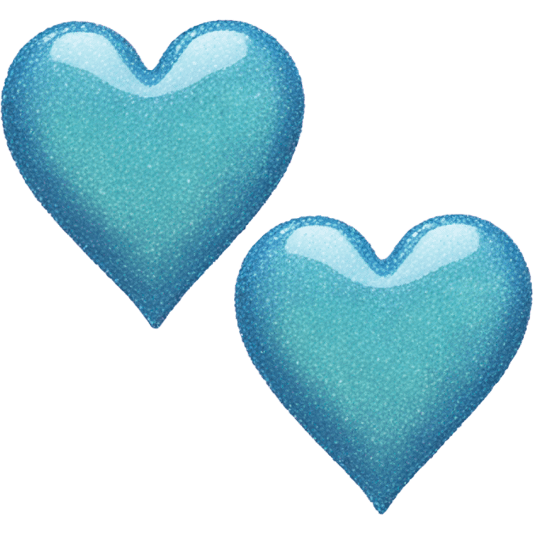 pastel blue glitter heart smooth edges emoji