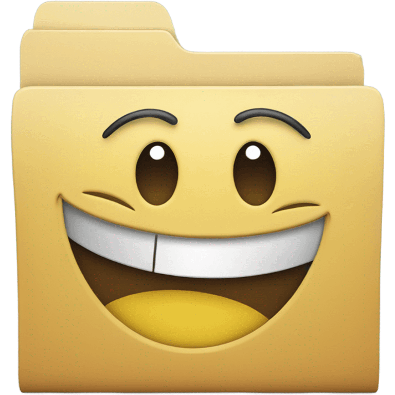 A folder with a smiley face emoji