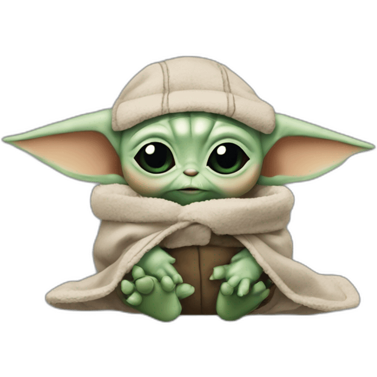 Baby Yoda in eine Socke emoji