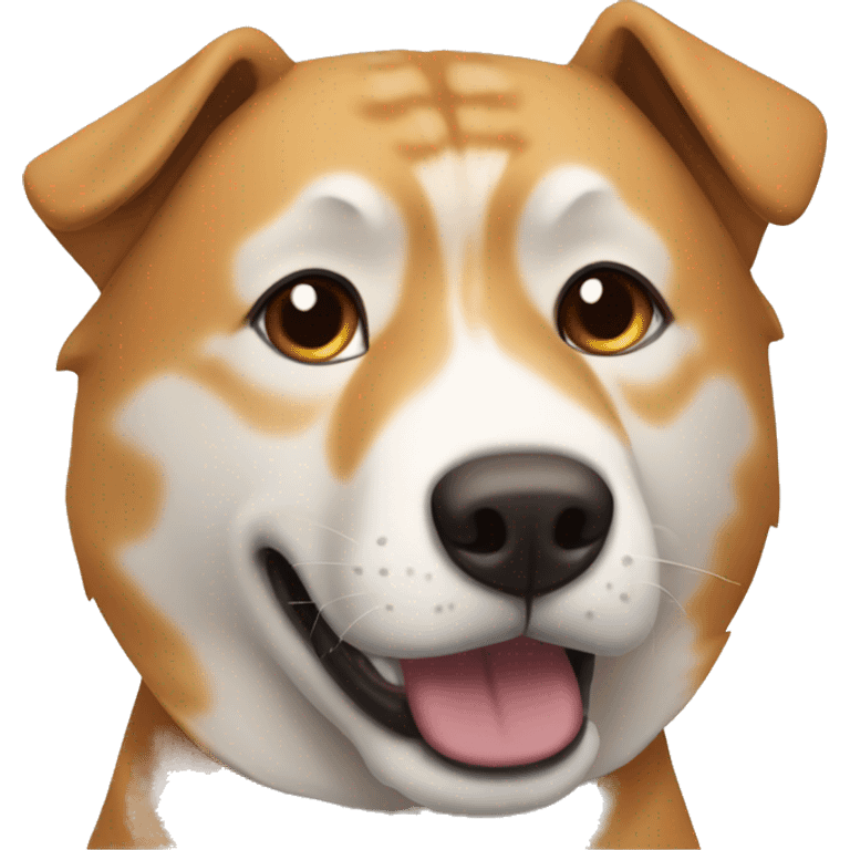 Brown jindo dog with tiger markings emoji