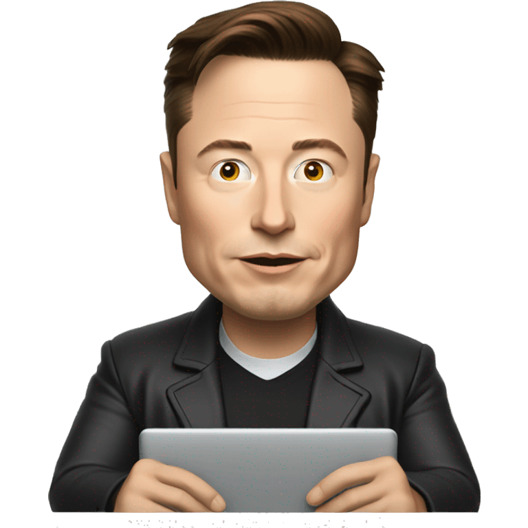 ELON MUSK WORKING ON PC emoji