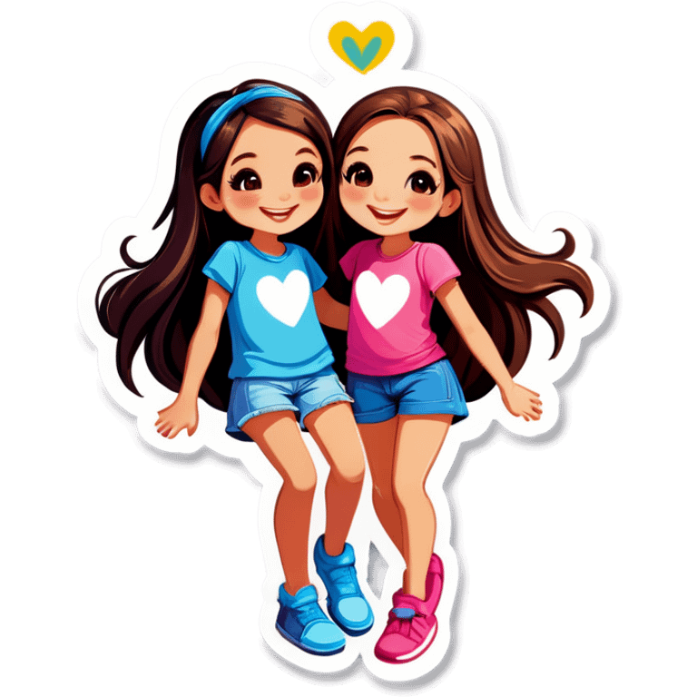 happy girls with long hair emoji