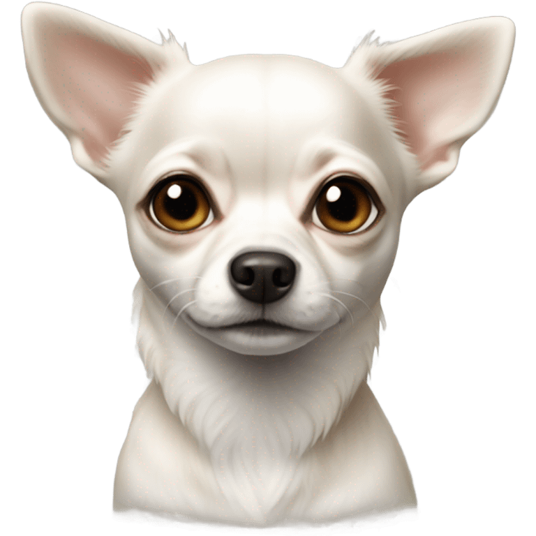 white realistic chihua emoji