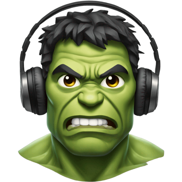 hulk with headphones emoji