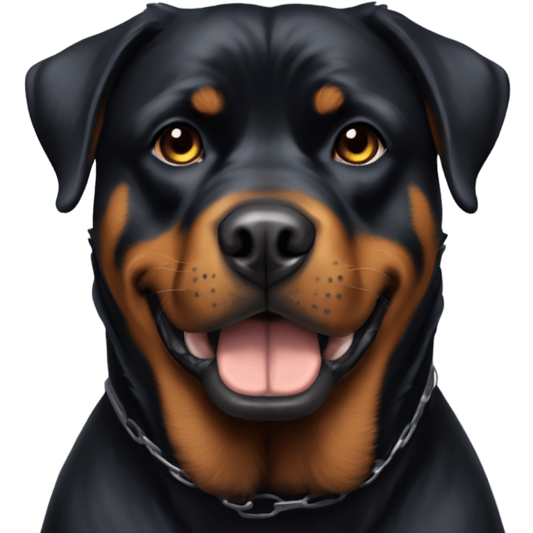 Rottweiler with a muzzle emoji