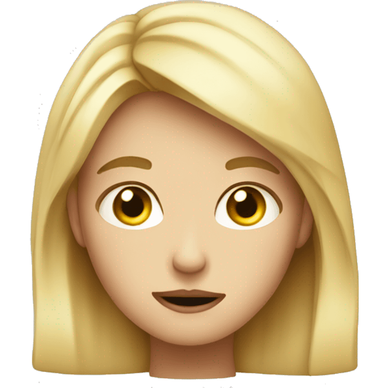 Blond girl rolling eyes disbelief  emoji