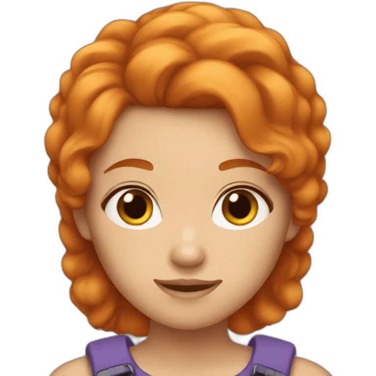 A girl with ginger hair  emoji