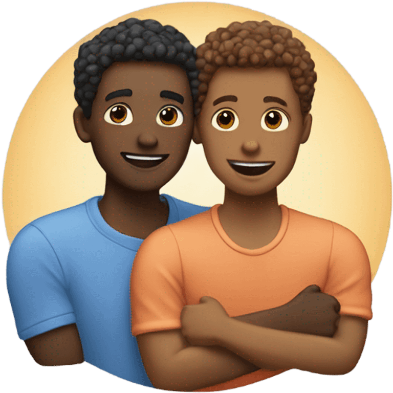 Interracial gay couple emoji