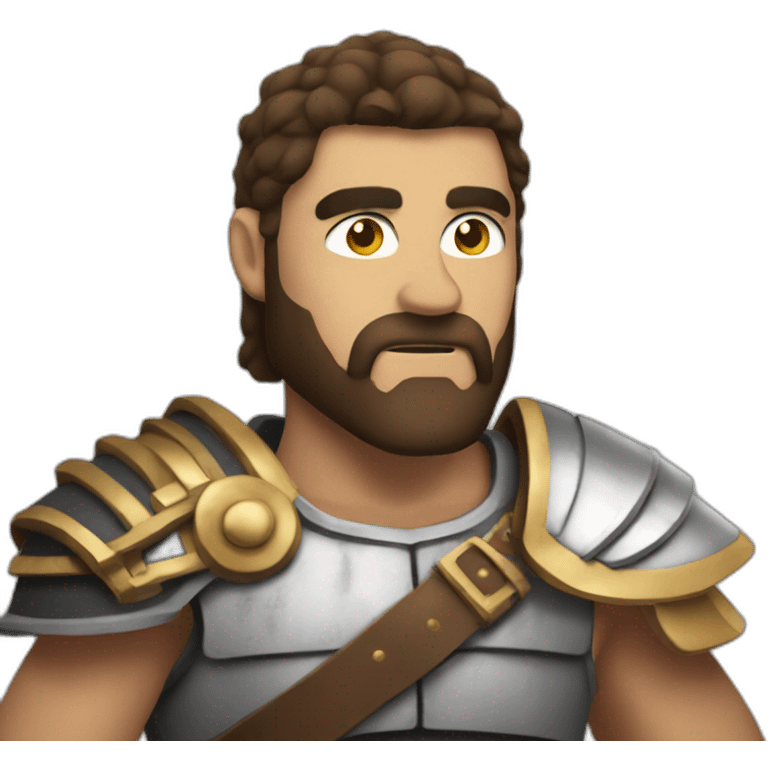 Gladiator con un celular emoji