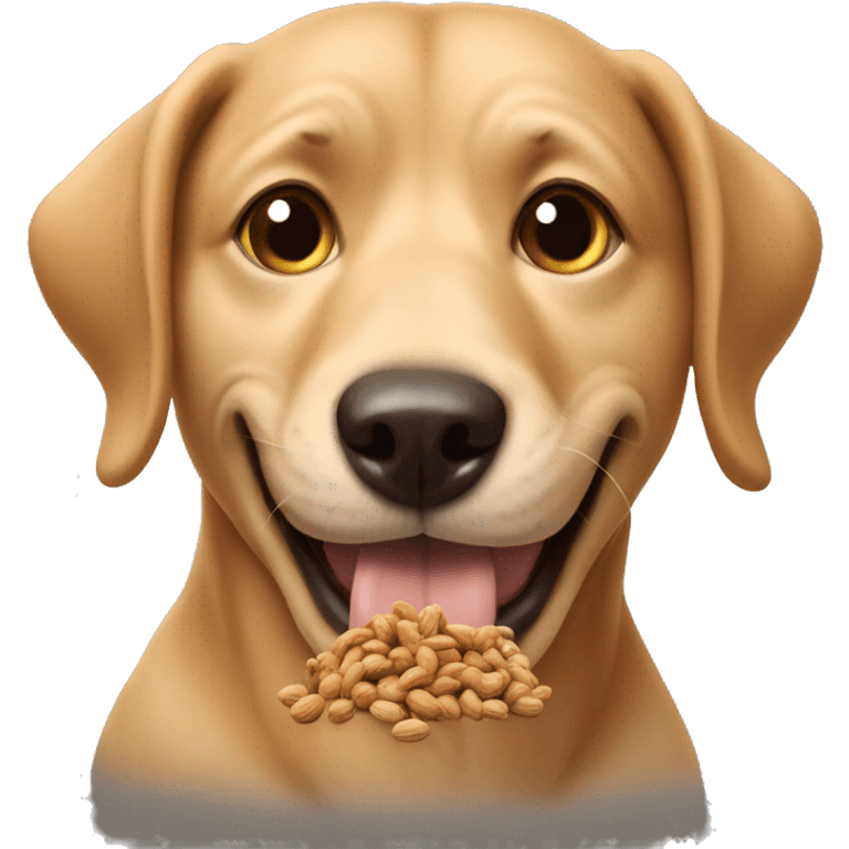 Dog eating nuts emoji