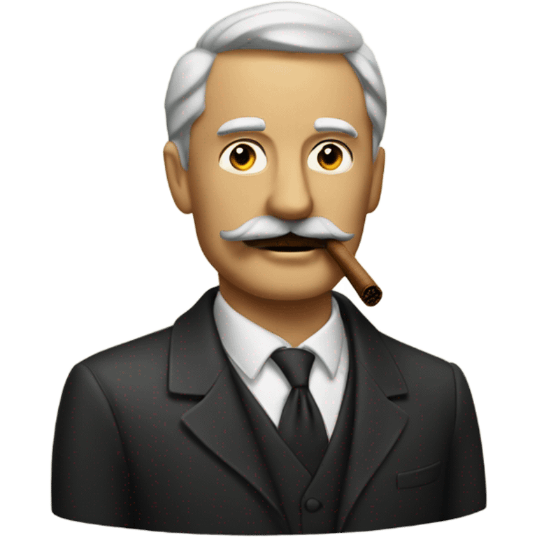 man with mustache and a cigar emoji