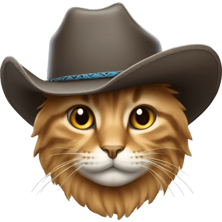 Cat in cowboy hat emoji