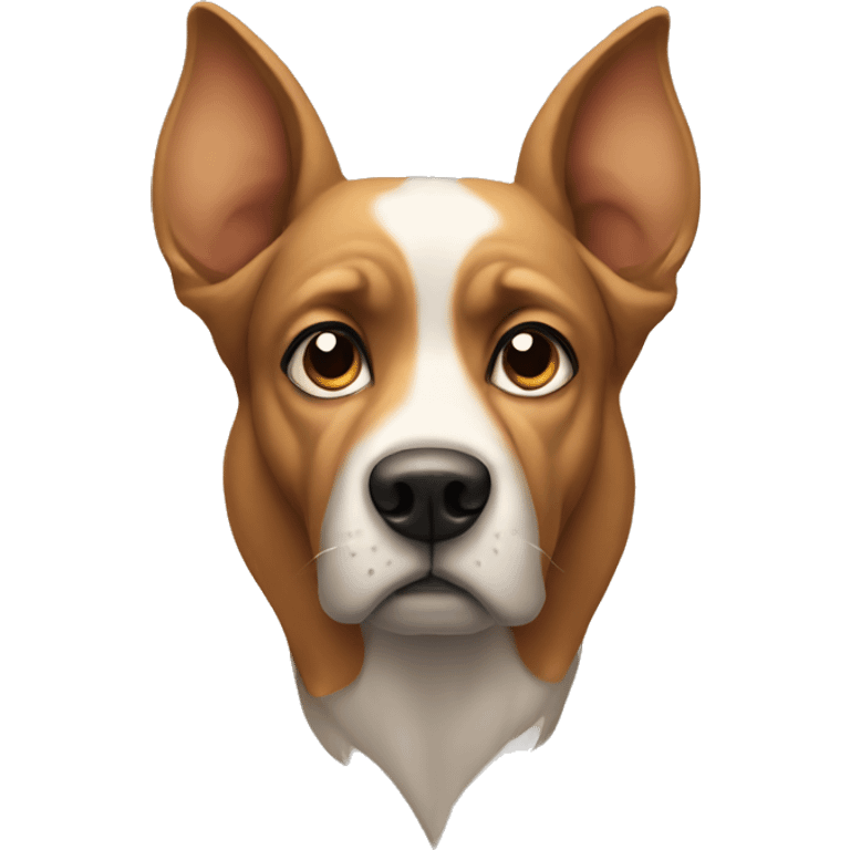 Dog looking serious emoji