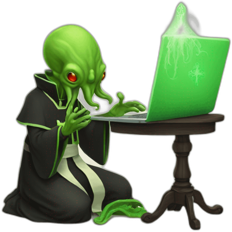 cthulhu priest blessing laptop emoji