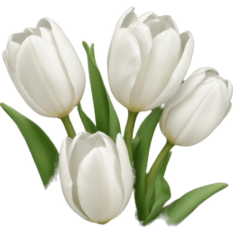 White tulips emoji