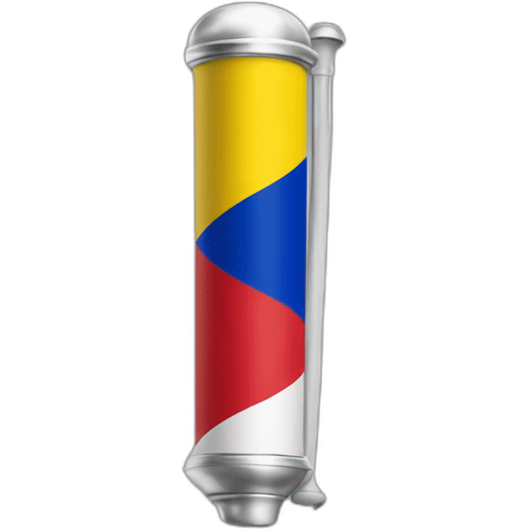 Barber pole colombian flag colors emoji