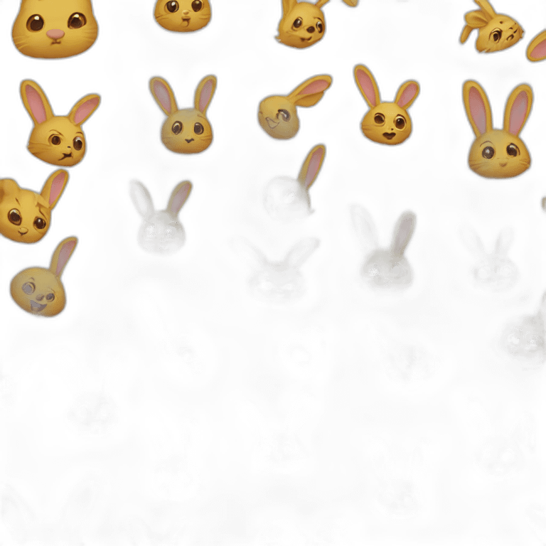 chat et lapin emoji