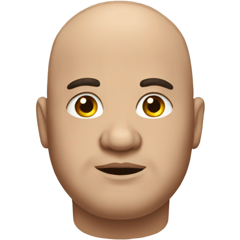 Fat bald man with a large head emoji