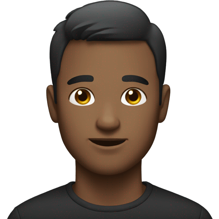 Man with short hair with black cat emoji