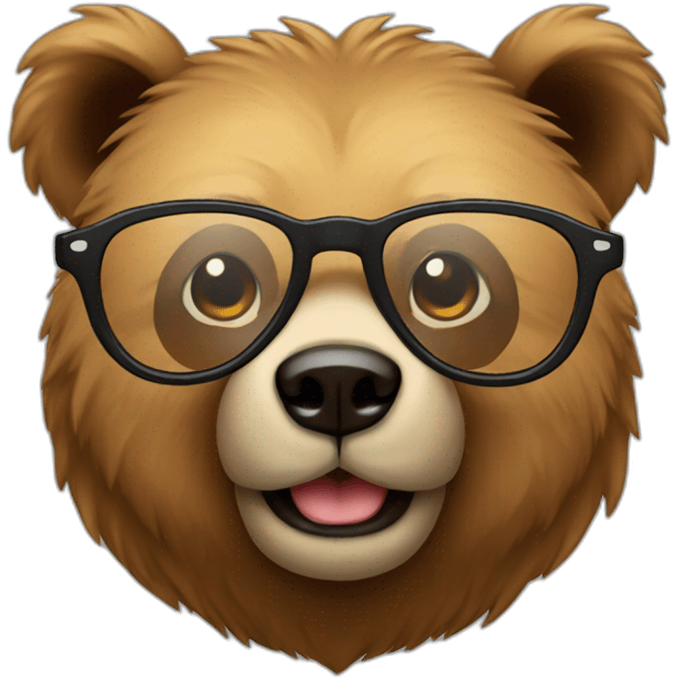 Bear with Glasses emoji