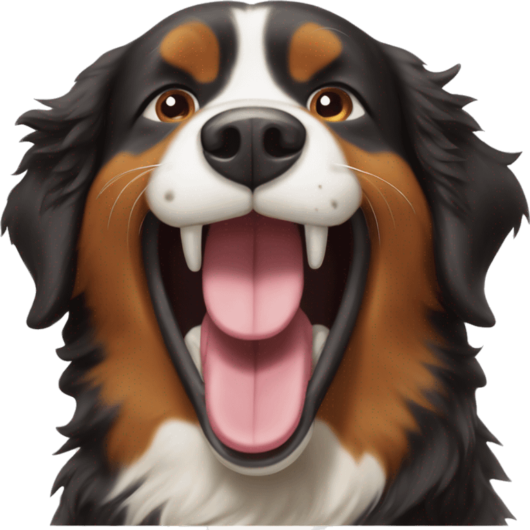 Bernese mountain dog laughing emoji