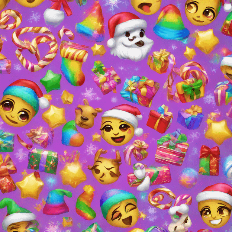 Lisa Frank Christmas  emoji