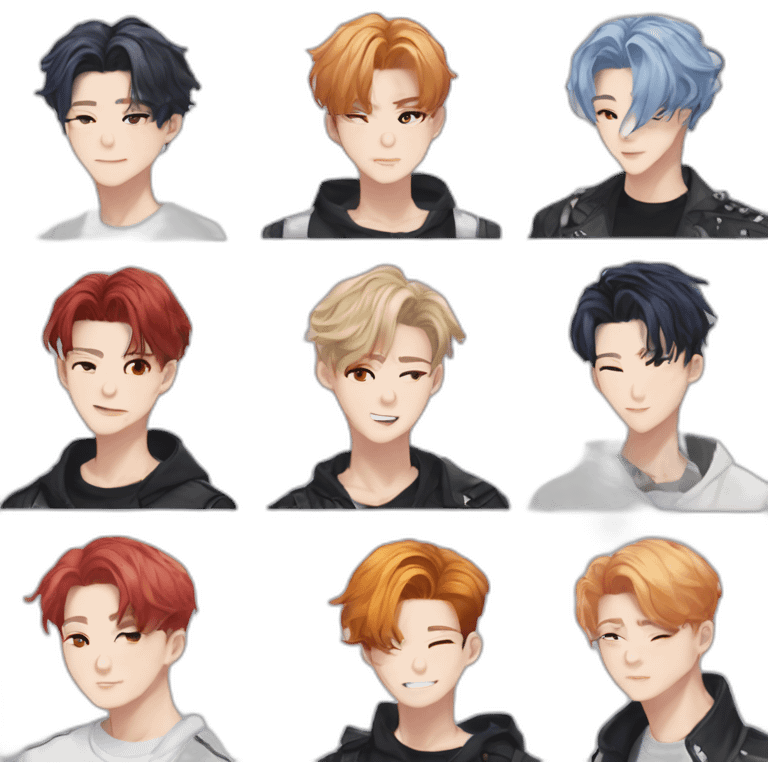 PERSONAJES COREANOS PARECIDOS AL GRUPO DE KPOP ATEEZ emoji