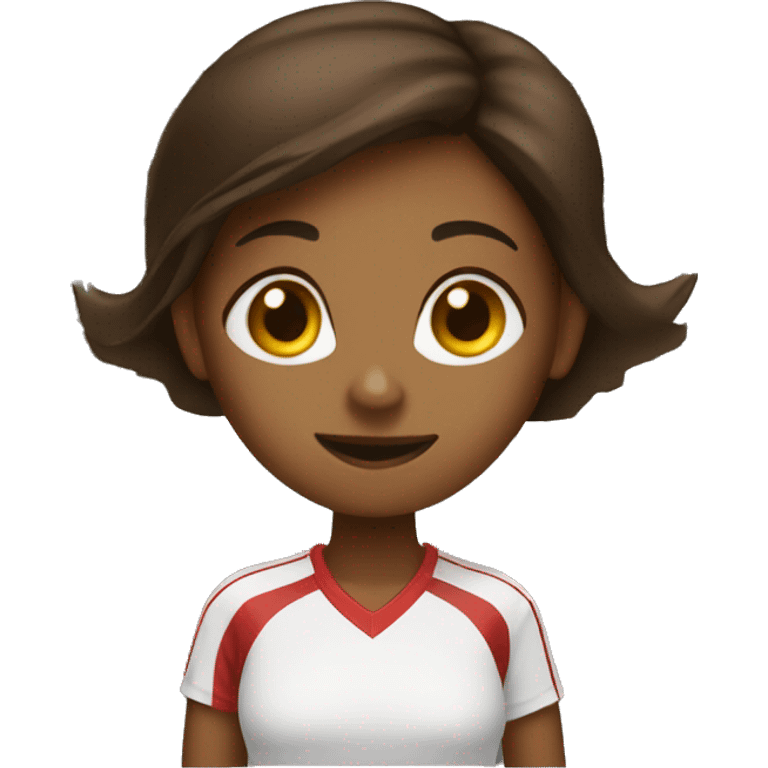 Soccer goal brown girl coach emoji